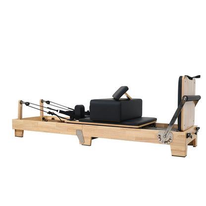 1GKU Oak Folding Classic Pilates Reformer Black