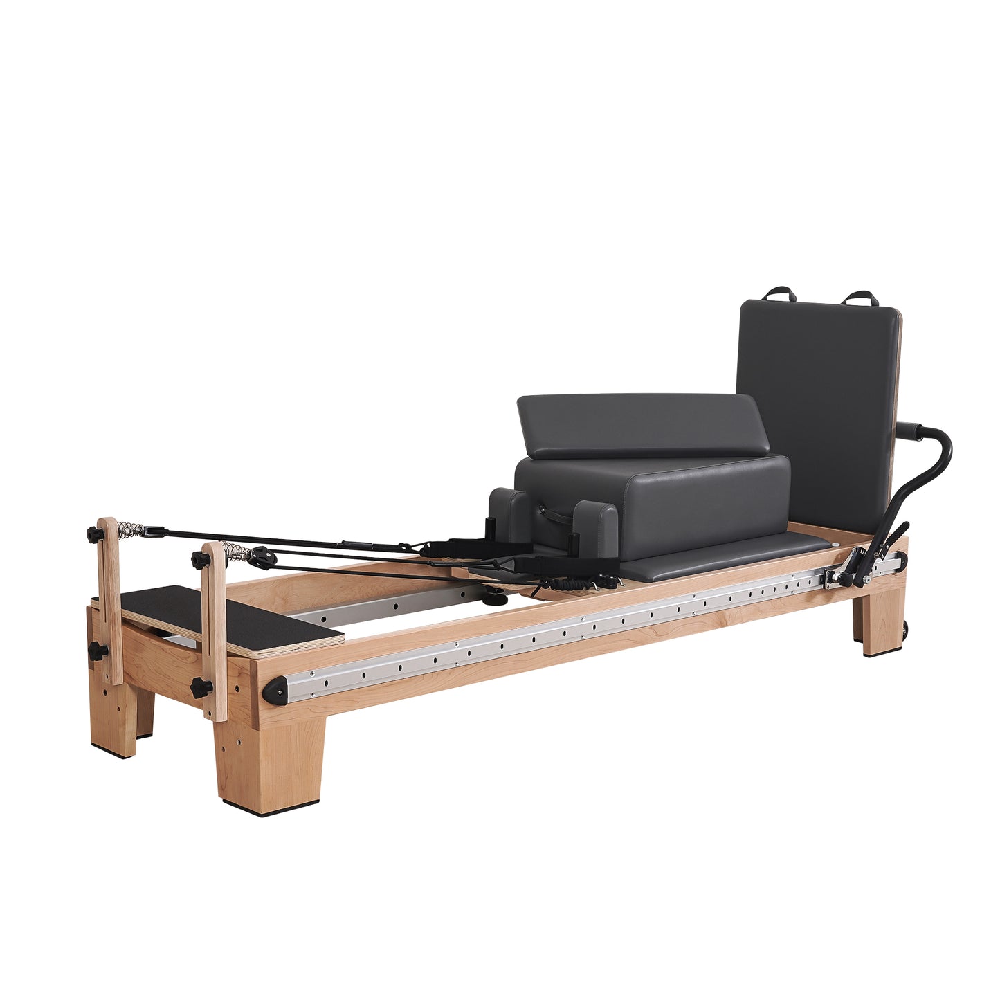 1GKU Maple Full Track Split Glide Pilates Reformer Black