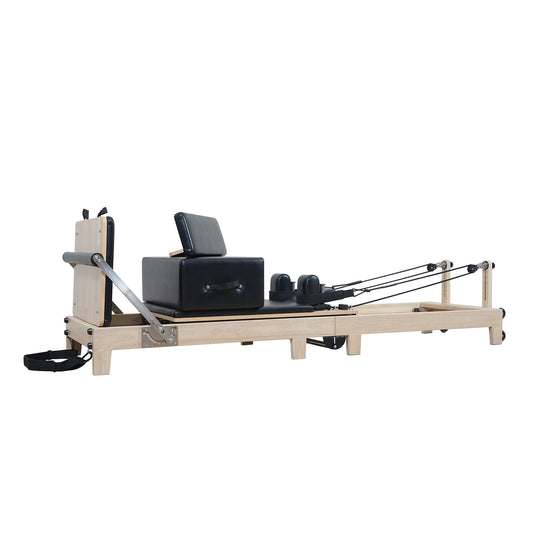 1GKU Wood-Leg Foldable Pilates Reformer Black image 3
