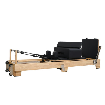 1GKU Oak Folding Classic Pilates Reformer Black