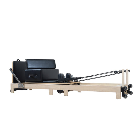 1GKU Wood-Leg Foldable Pilates Reformer Black image 2