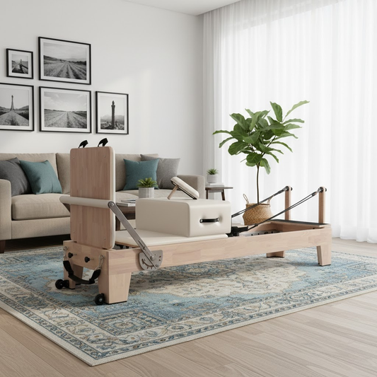 Oak Pilates Reformer White image 2