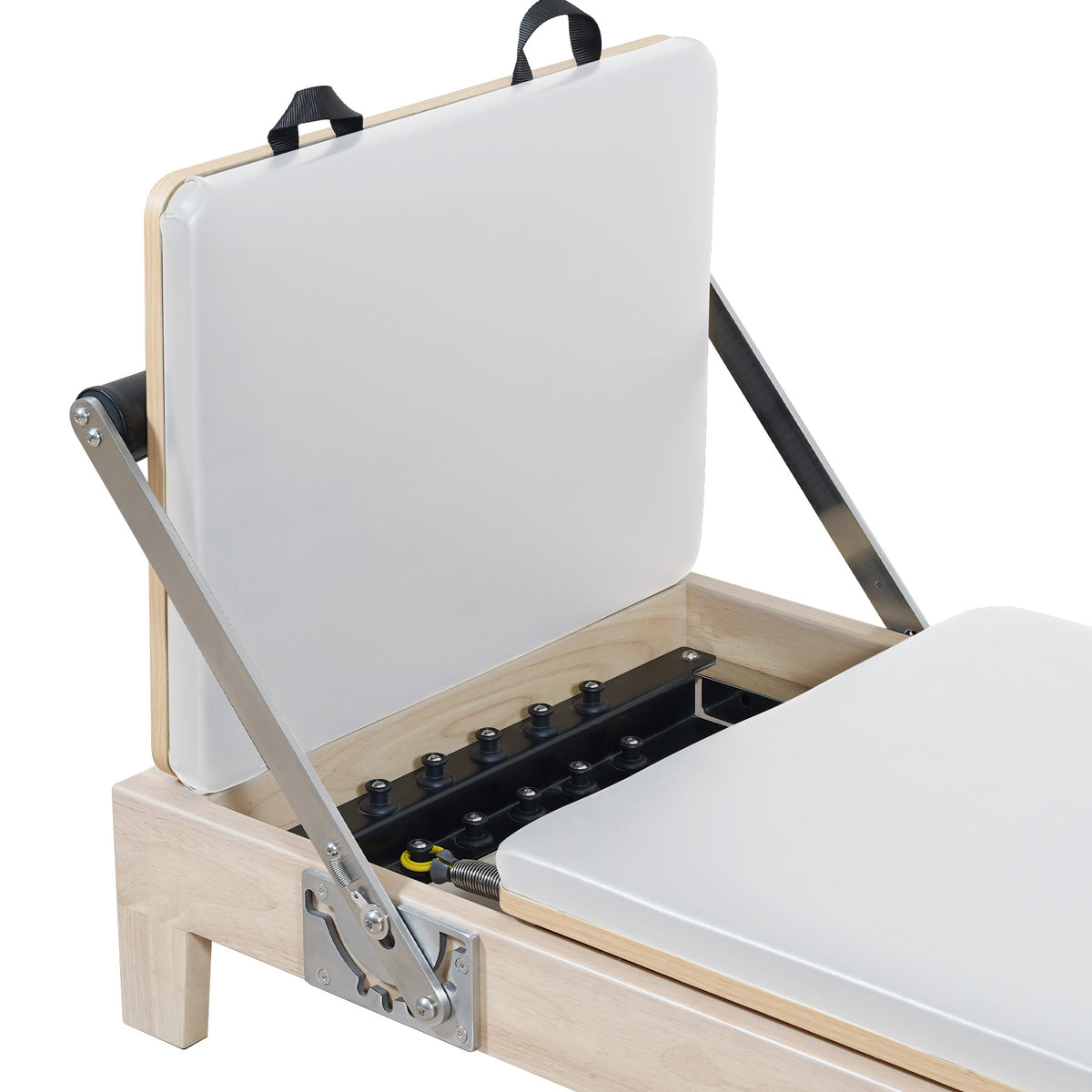 1GKU Wood-Leg Foldable Pilates Reformer White