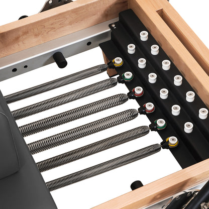 1GKU Maple Full Track Split Glide Pilates Reformer Black