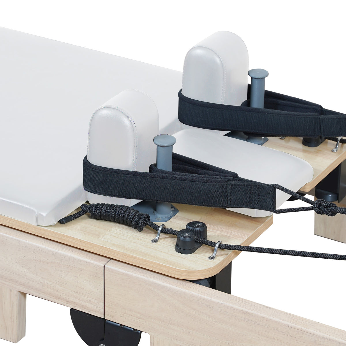 1GKU Wood-Leg Foldable Pilates Reformer White