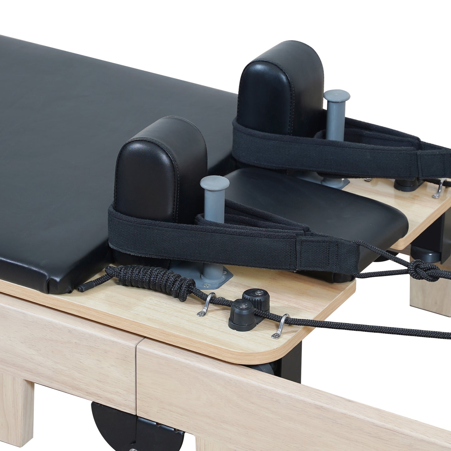 1GKU Wood-Leg Foldable Pilates Reformer Black