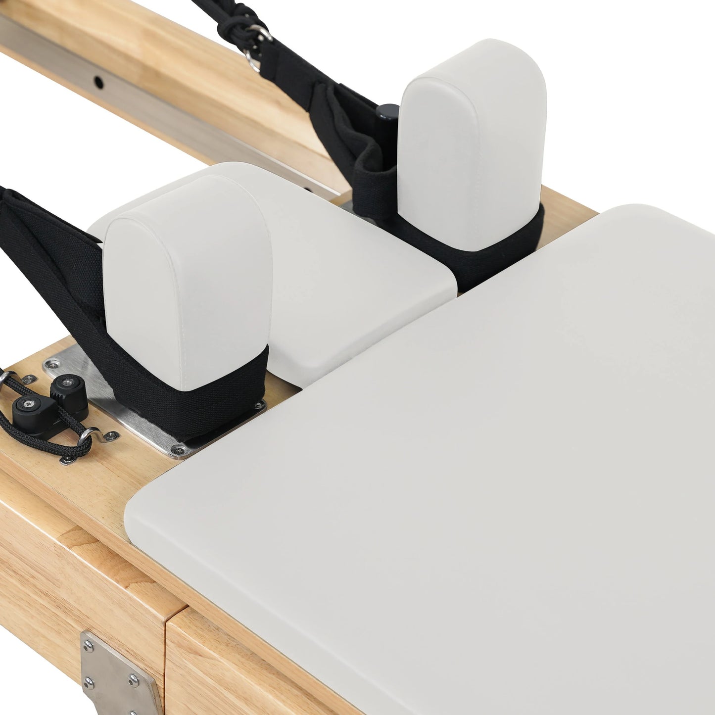 1GKU Oak Folding Classic Pilates Reformer White