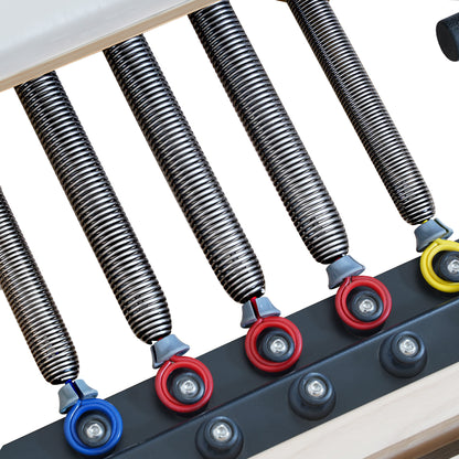 1GKU Wood-Leg Foldable Pilates Reformer White