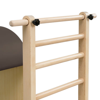 1GKU Maple Pilates Ladder Barrel Mocha