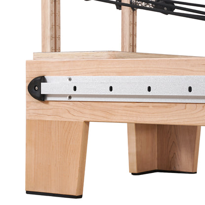 1GKU Maple Full Track Split Glide Pilates Reformer Black