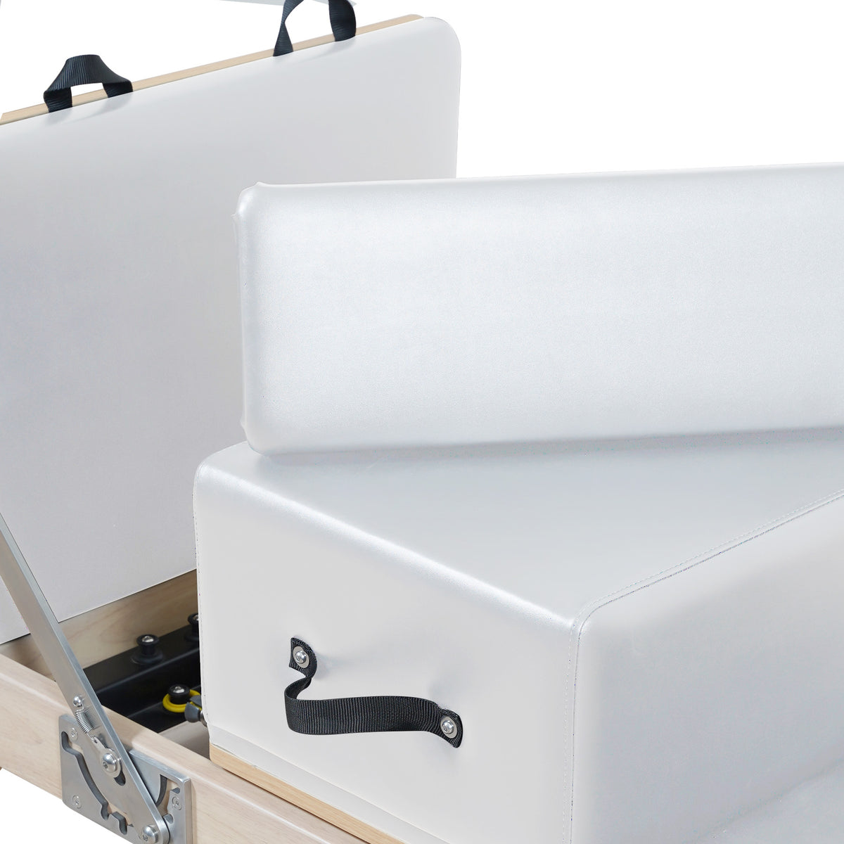1GKU Wood-Leg Foldable Pilates Reformer White