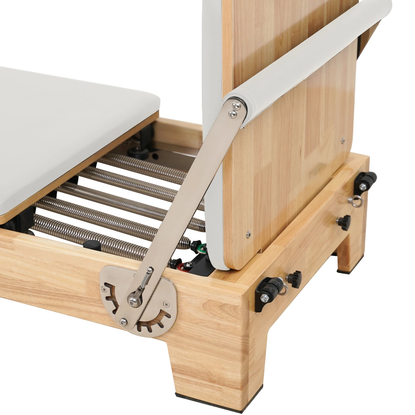 1GKU Oak Folding Classic Pilates Reformer White