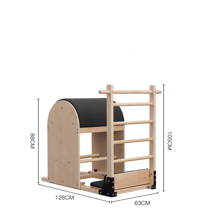 1GKU Maple Pilates Ladder Barrel Black